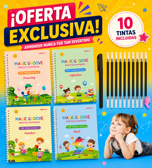 Set 4 Libro De Aprendizaje Trazos 3D 📚