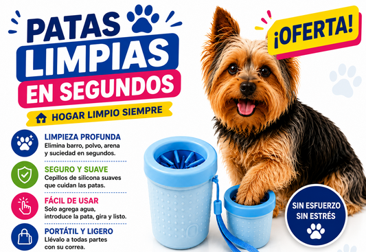 Limpiador de Patas para Mascotas 🐾