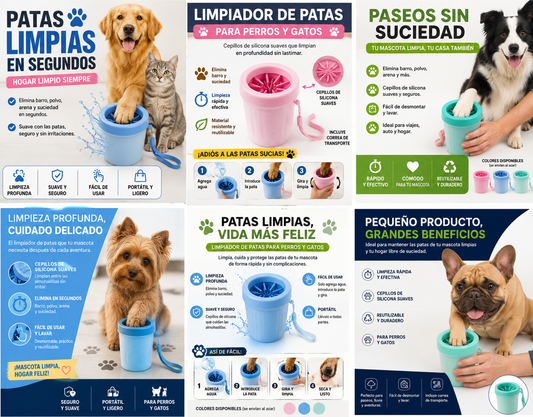 Limpiador de Patas para Mascotas